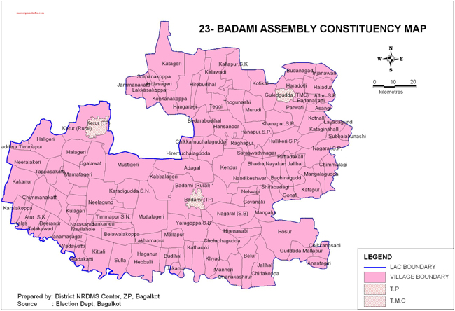 badami assembly constituency map