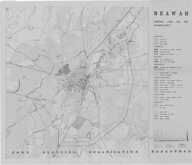 beawar existing land use map 1985