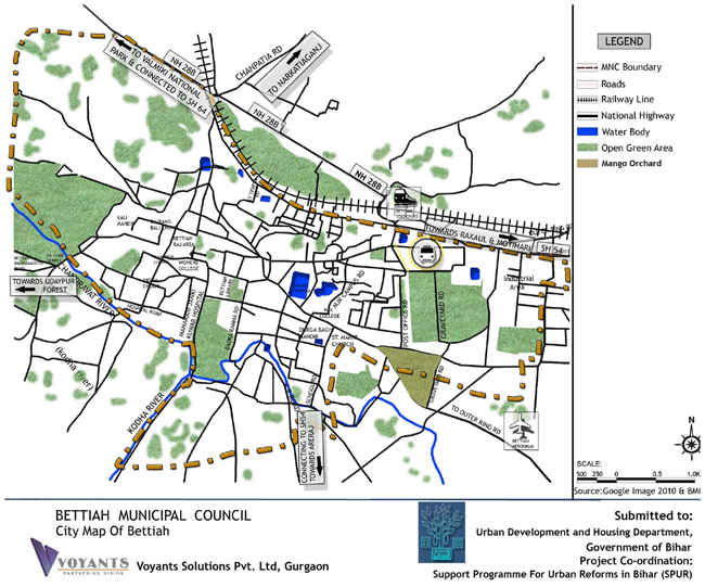 bettiah city map