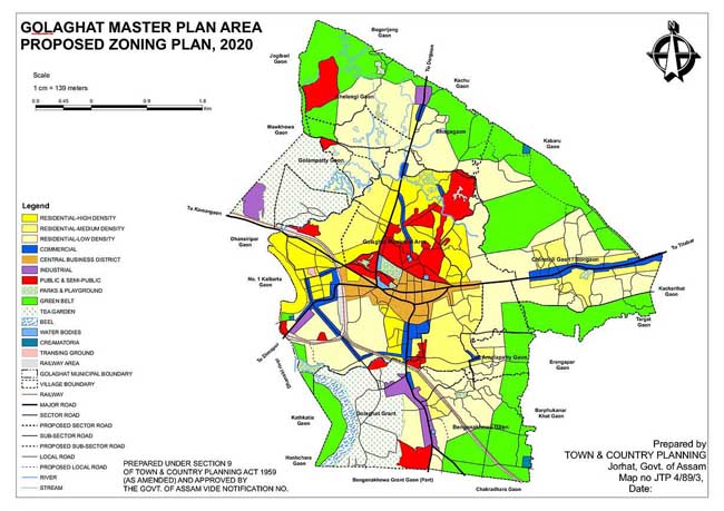 golaghat master development zoning plan 2020 map