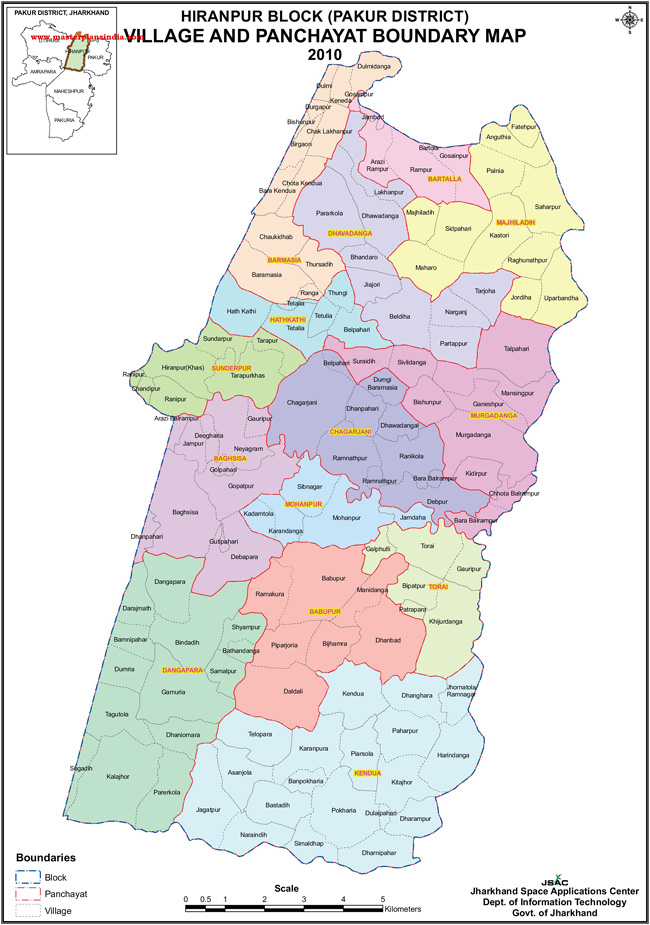 hiranpur block village paanchayat boundary map