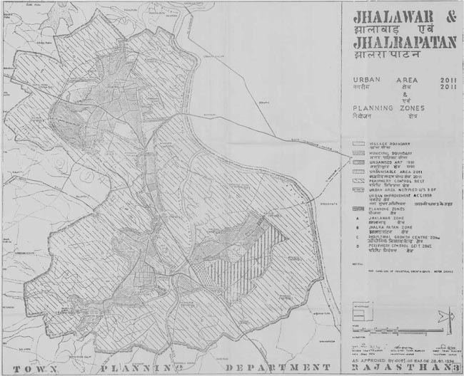 jhalawar jhalrapatan urban area map 2011