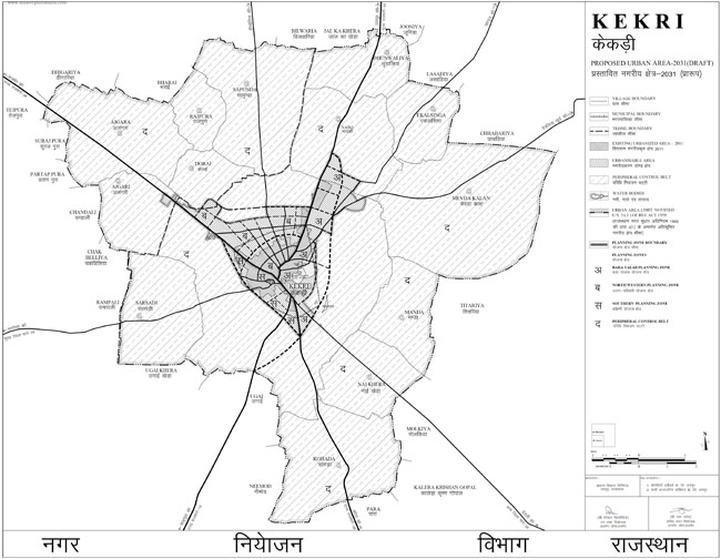 kekri proposed urban area 2031 map