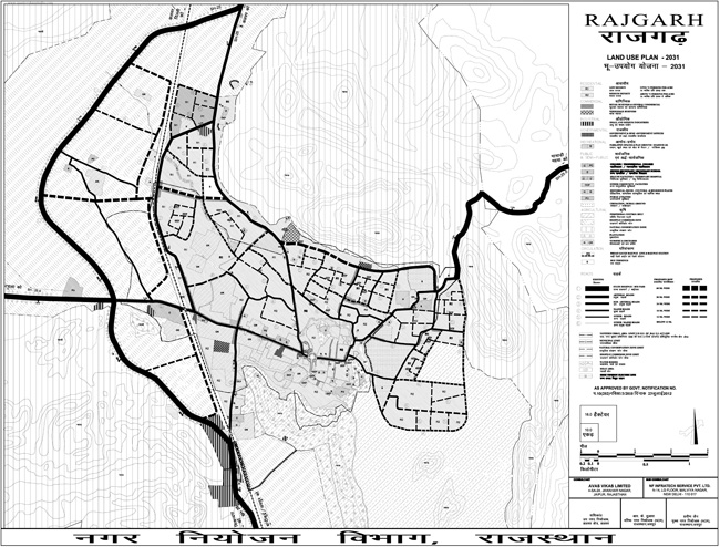 rajgarh master development paln 2031 map