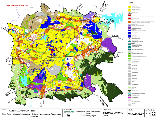 ranchi master development plan 2037 map