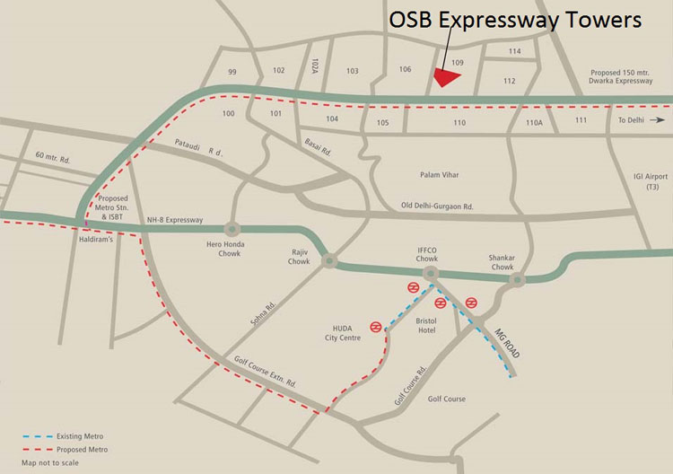 OSB Expressway Tower Location Map