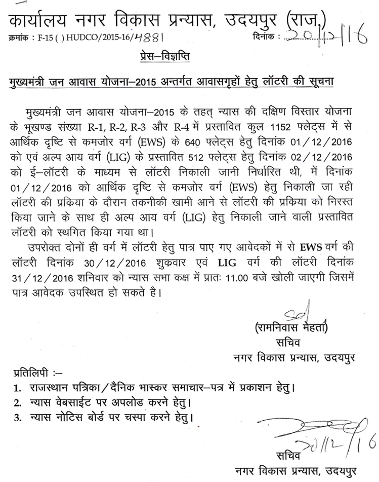 UIT Udaipur Notification