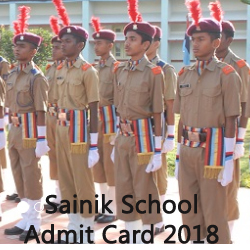 Sainik School Admit Card 2018