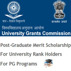 UGC PG Merit Scholarship 2018