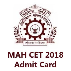 Maharashtra CET 2018 Admit Card