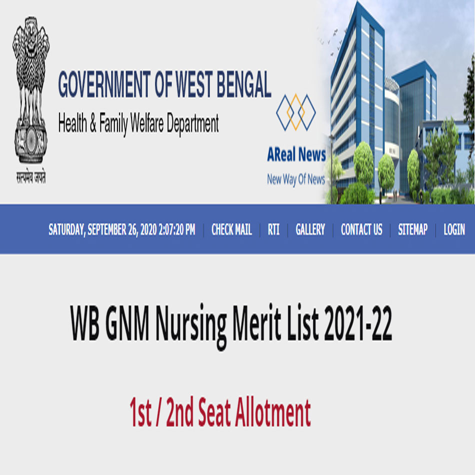 WB GNM Nursing Merit List