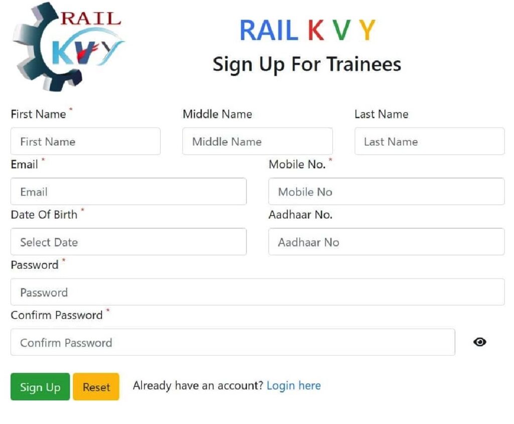 RKVY Sign Up for Trainees 