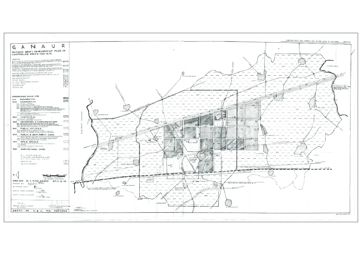 Ganaur Revised Draft Development Plan 2021 PDF Map