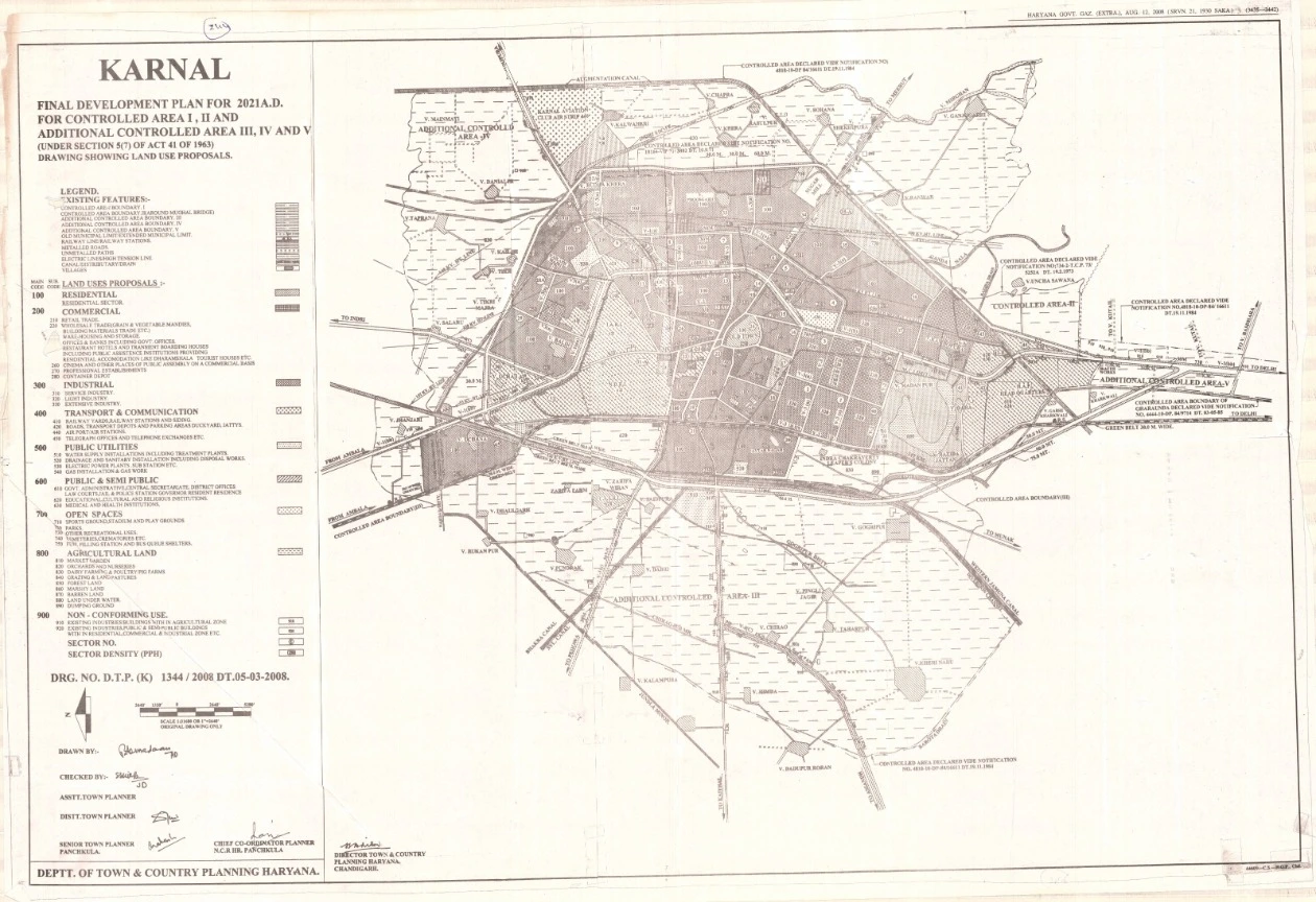 Karnal Final Master Plan 2021 PDF Map