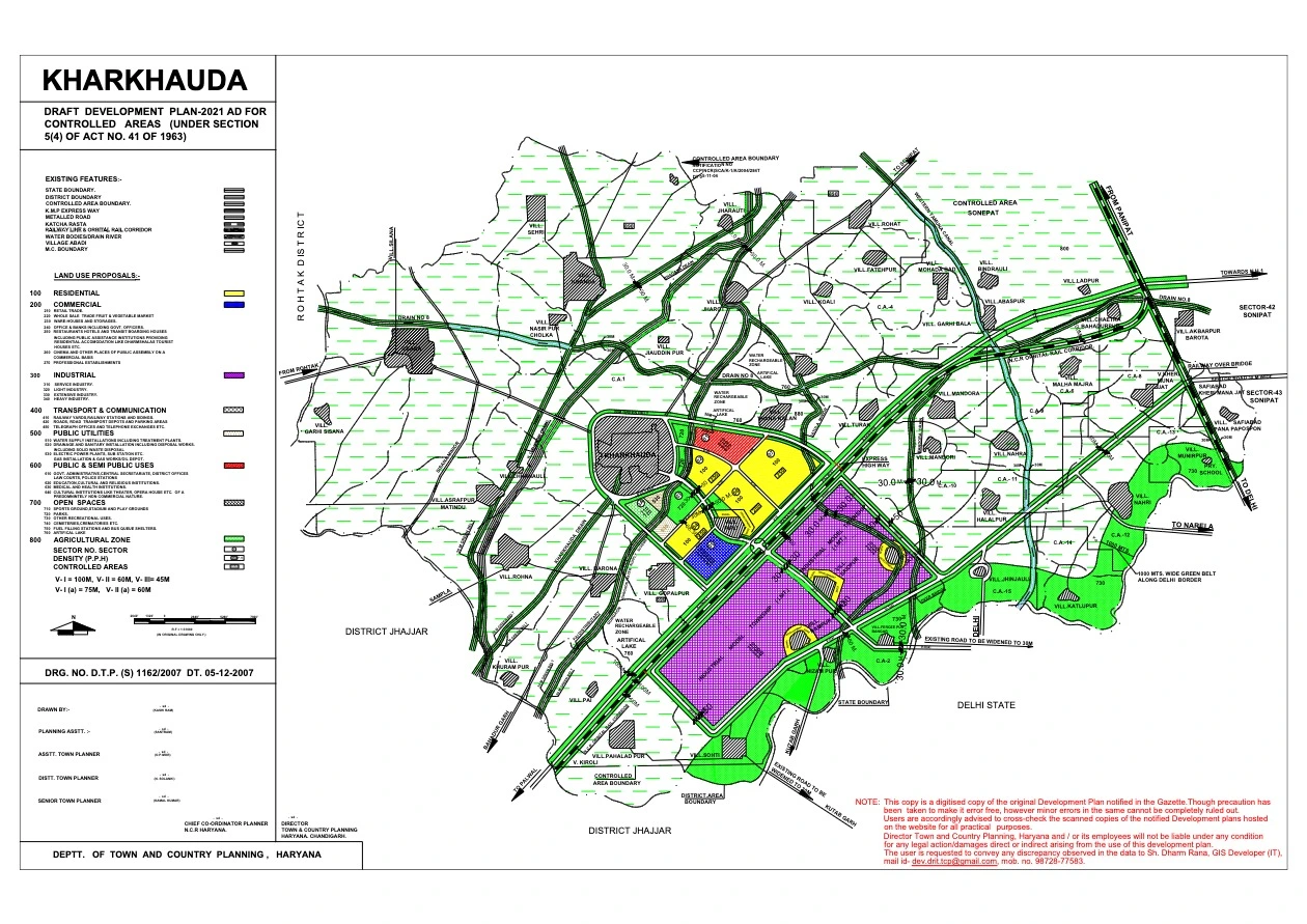 Kharkhauda Draft Master Development Plan 2021 PDF Map