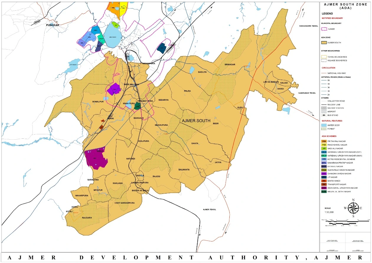 Ajmer South Zone Master Plan Development Map PDF