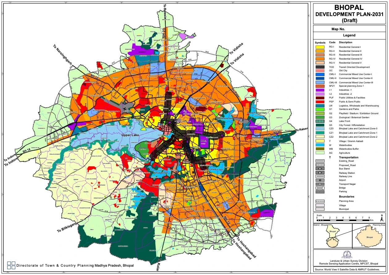 Bhopal Draft Master Plan 2031 PDF Map