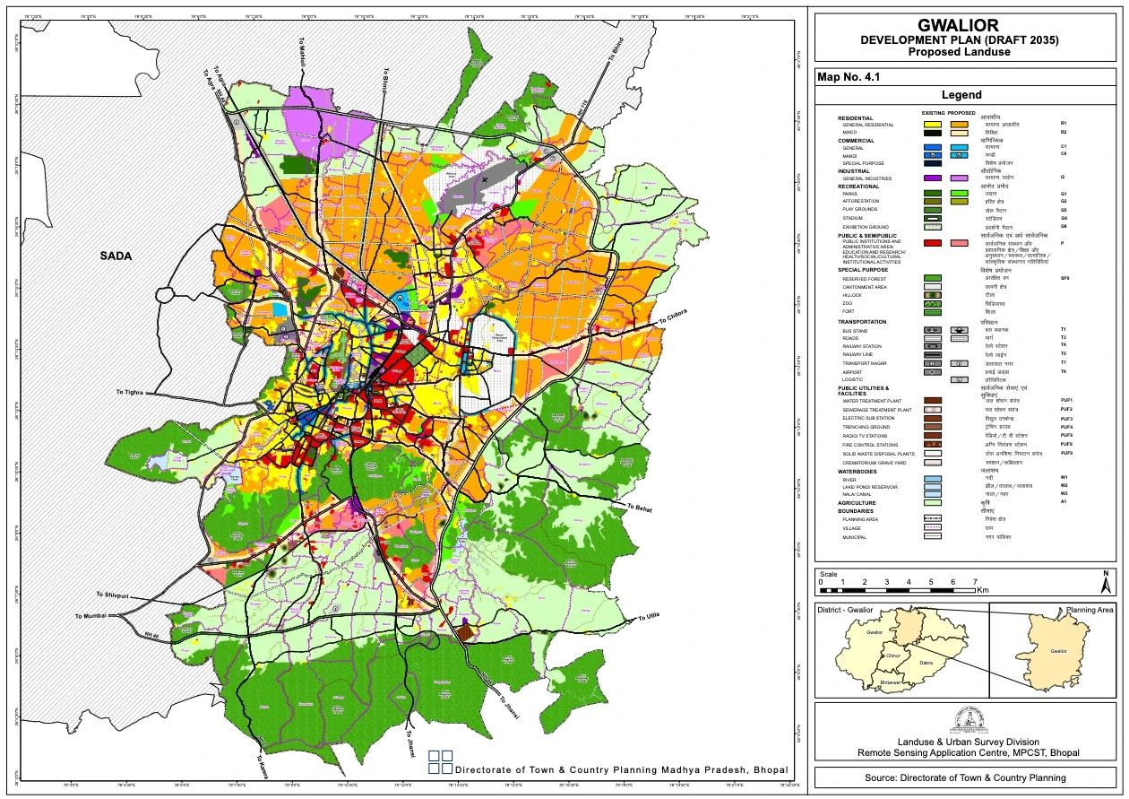Gwalior Master Plan 2035 PDF Map Draft Development Plan