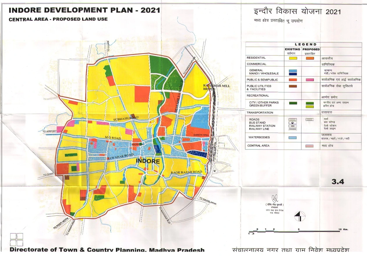 Indore Master Plan Central Area Land Use Map PDF