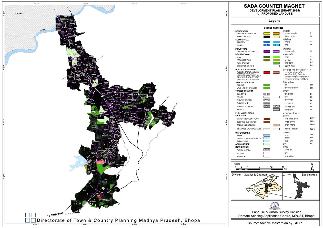 Sada Counter Magnet (Morena) Master Plan 2035 PDF Map (Draft)