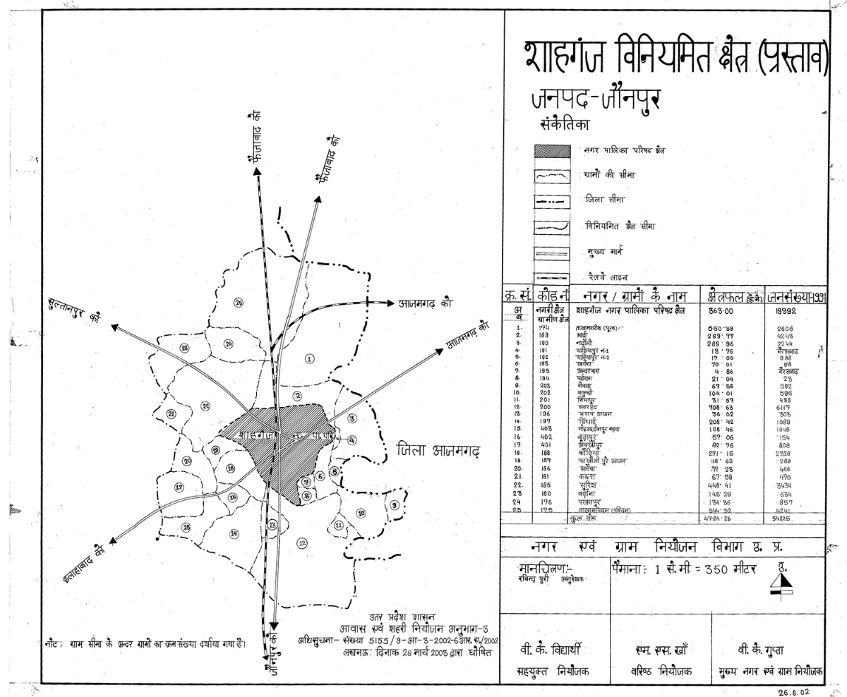 Shahganj Master Plan Regulated Area Map PDF