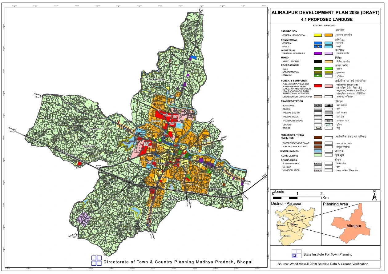 Alirajpur Master Plan 2035 Proposed Landuse Map PDF (Draft)