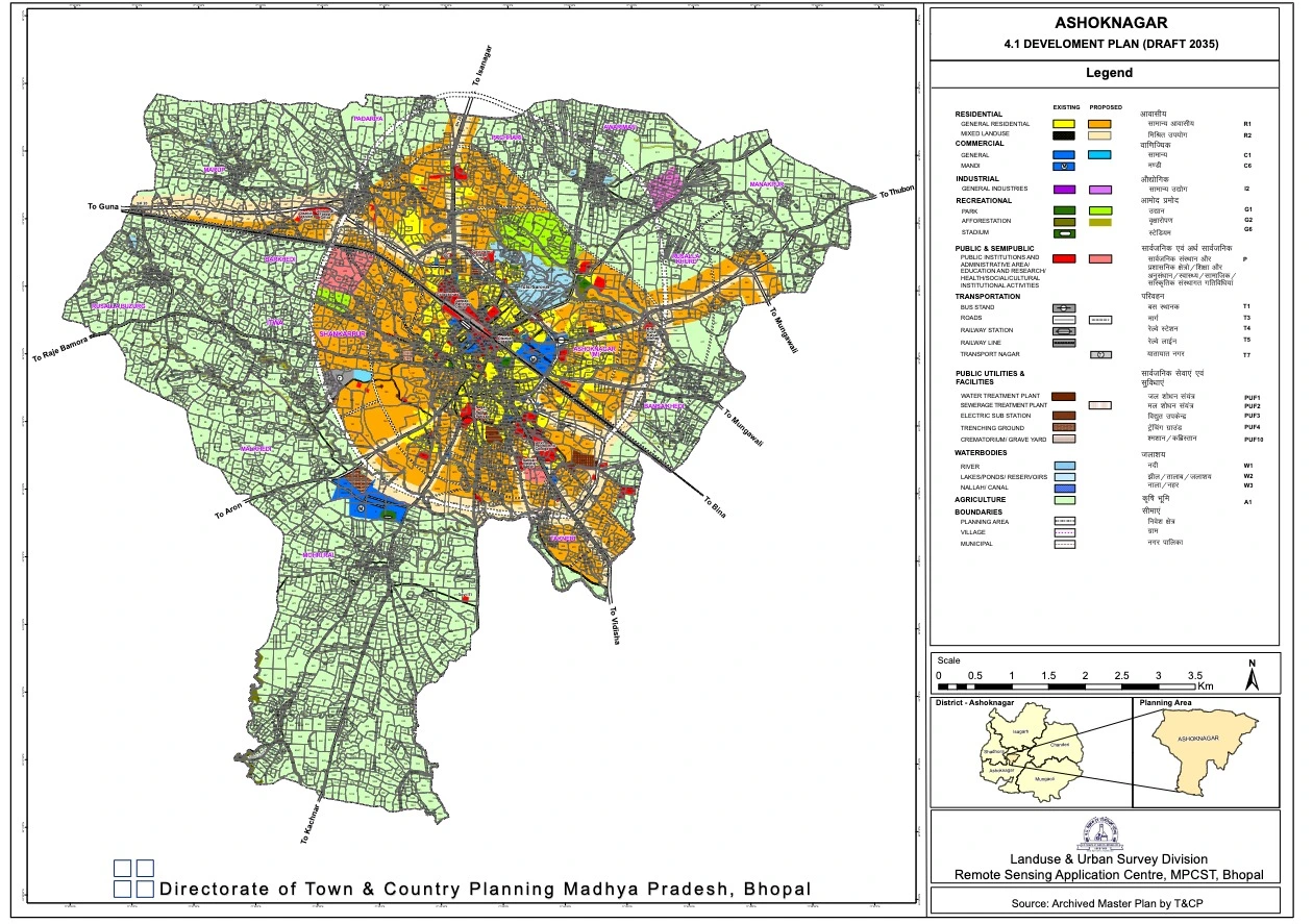 Ashoknagar Master Plan 2035 Draft Development Plan Map PDF