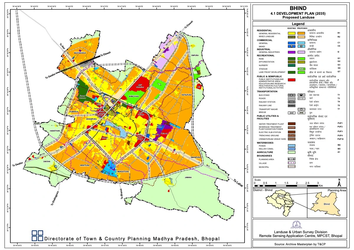 Bhind Master Plan 2035 Proposed Land Use Map PDF