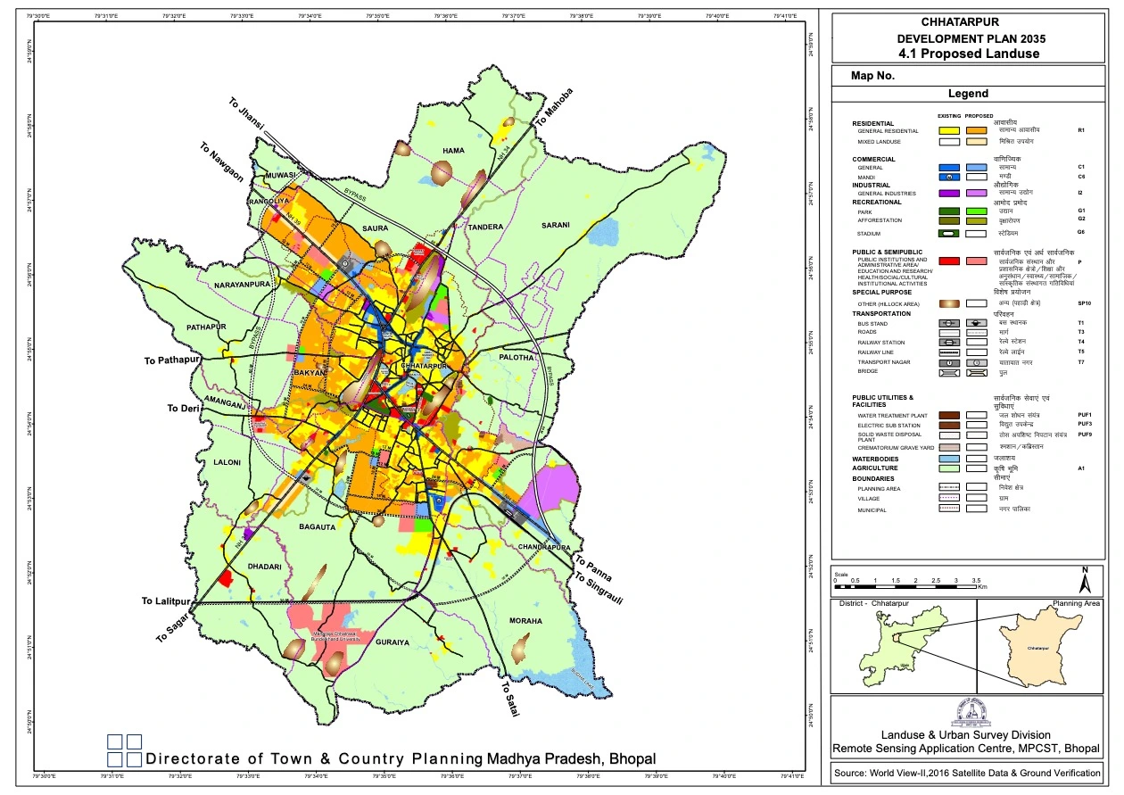 Chhatarpur Master Plan PDF - Proposed Land Use Map 2035