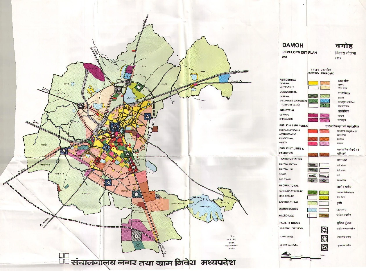 Damoh Master Development Plan PDF Map 2005