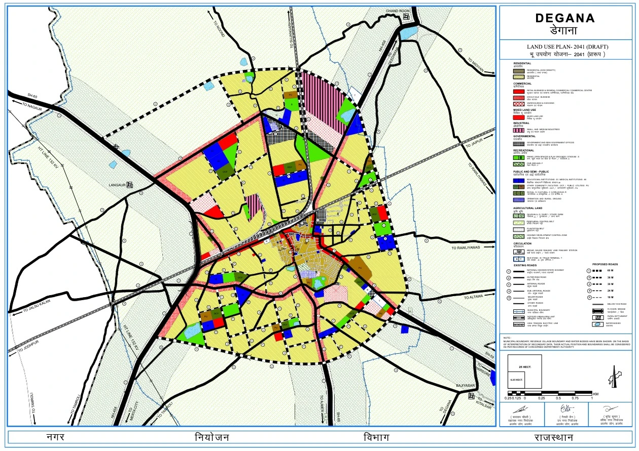 Degana Master Plan 2041 PDF - Land Use and Urban Area Map (Draft)