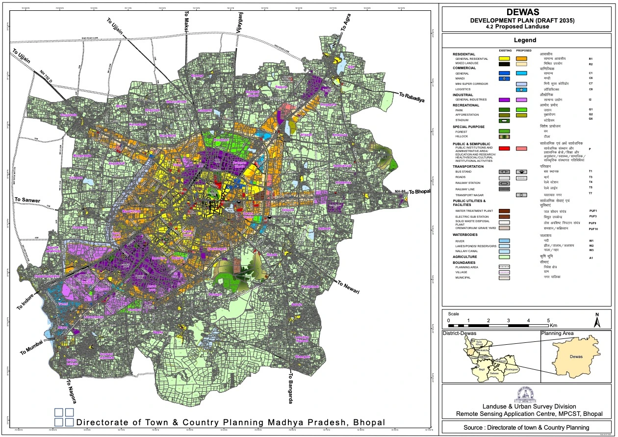 Dewas Master Plan 2035 Draft Proposed Land Use Map PDF