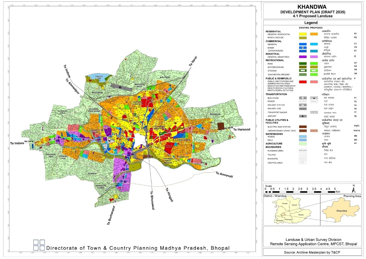 Khandwa Master Plan 2035 Draft Proposed Land Use Map PDF