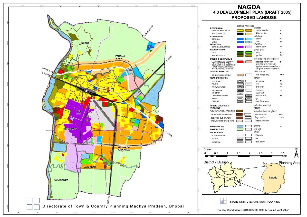 Nagda Master Plan 2035 Draft Deelopment Plan Map PDF