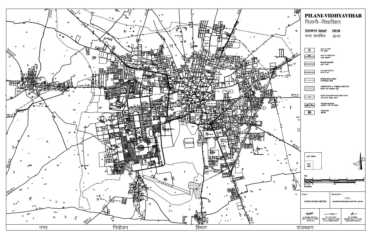 Pilani Vidhyavihar Master Plan 2031 PDF - Generalised Existing Land Use Map