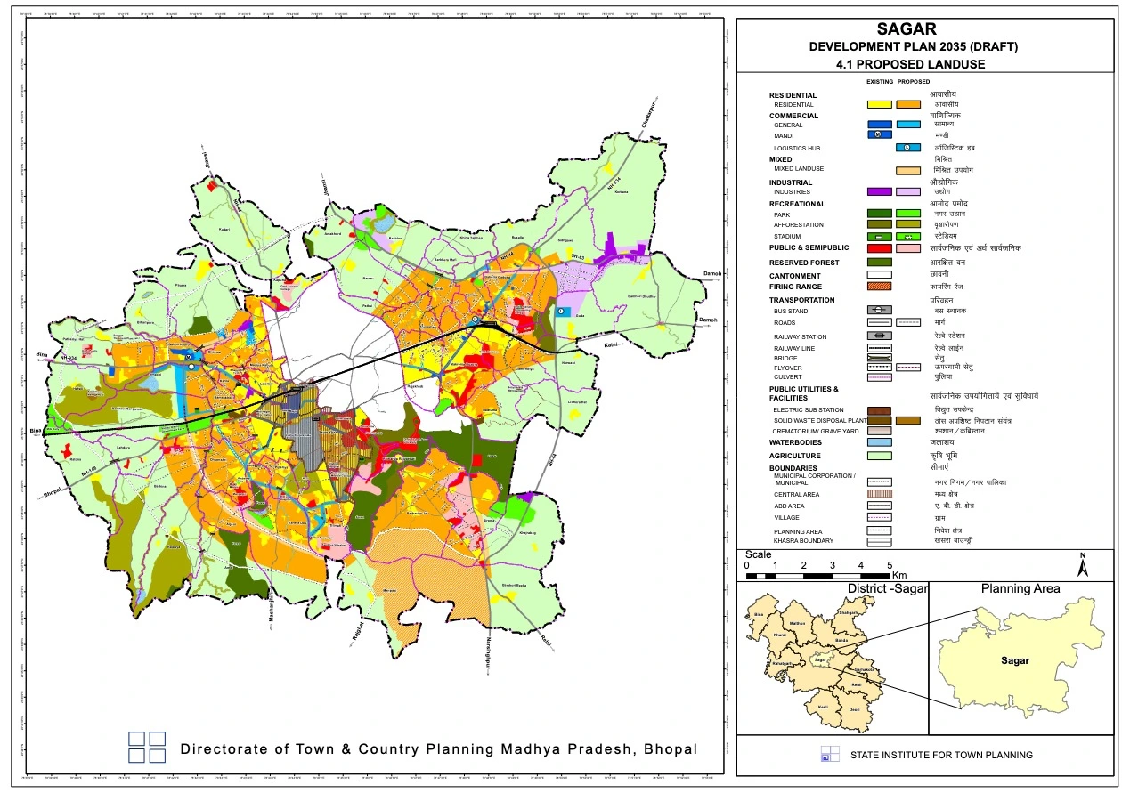 Sagar Master Plan 2035 Draft Proposed Landuse Map PDF