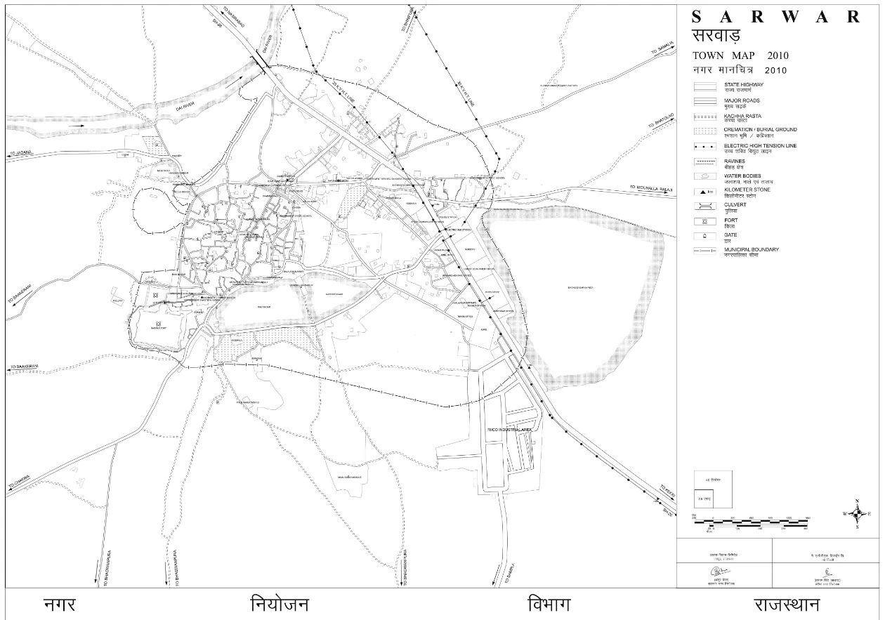 Sarwar Master Plan 2031 PDF - Town Development and Land Use Map