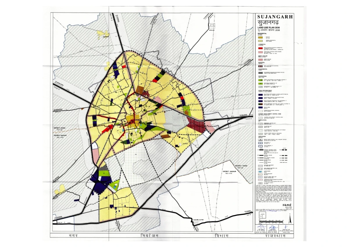 Sujangarh Master Plan 2036 PDF - Land Use Plan Map