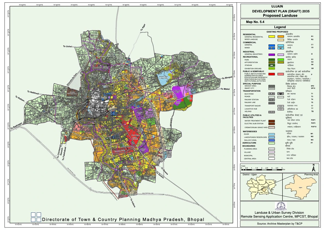 Ujjain Master Development Plan Draft 2035 PDF Map