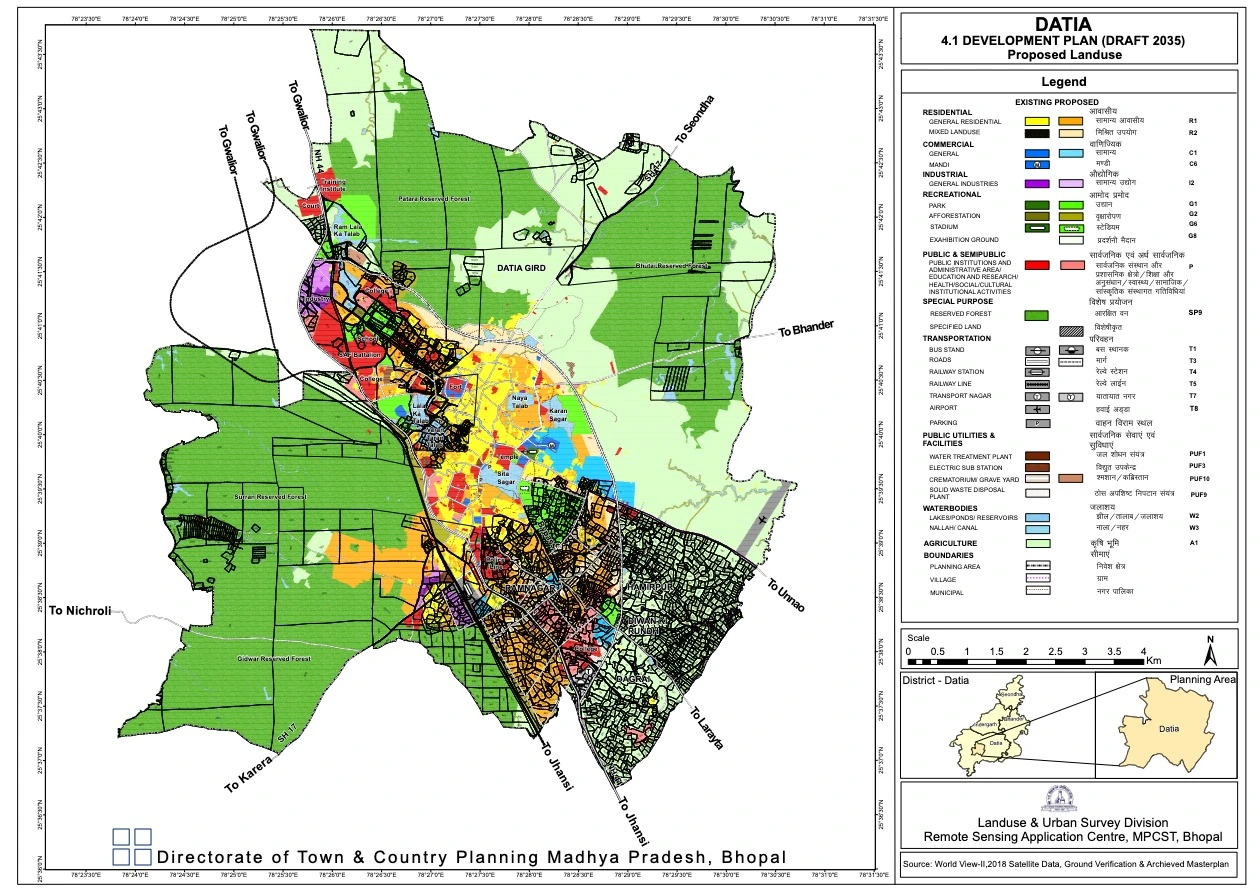 Datia Master Plan 2035 Proposed Landuse Map PDF