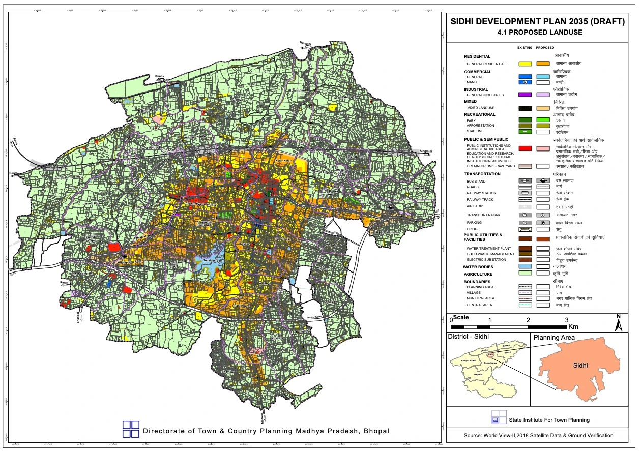 Sidhi Master Plan 2035 PDF - Proposed Khasara Land Use Map